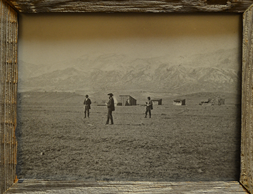 Stewarts Collection General Palmer laying out townsite 1871 Stewarts Collection General Palmer laying out townsite 1871
