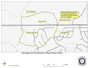 Gleneagle Drive Detour Map