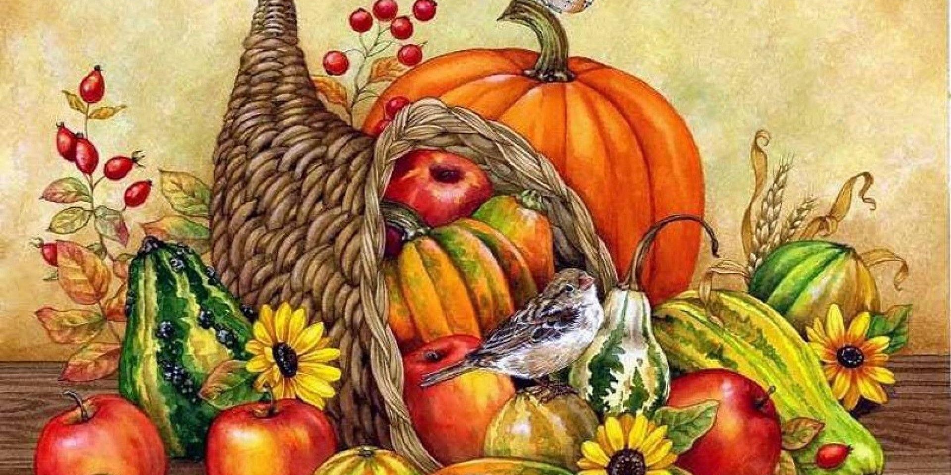 Осенний натюрморт из овощей и фруктов