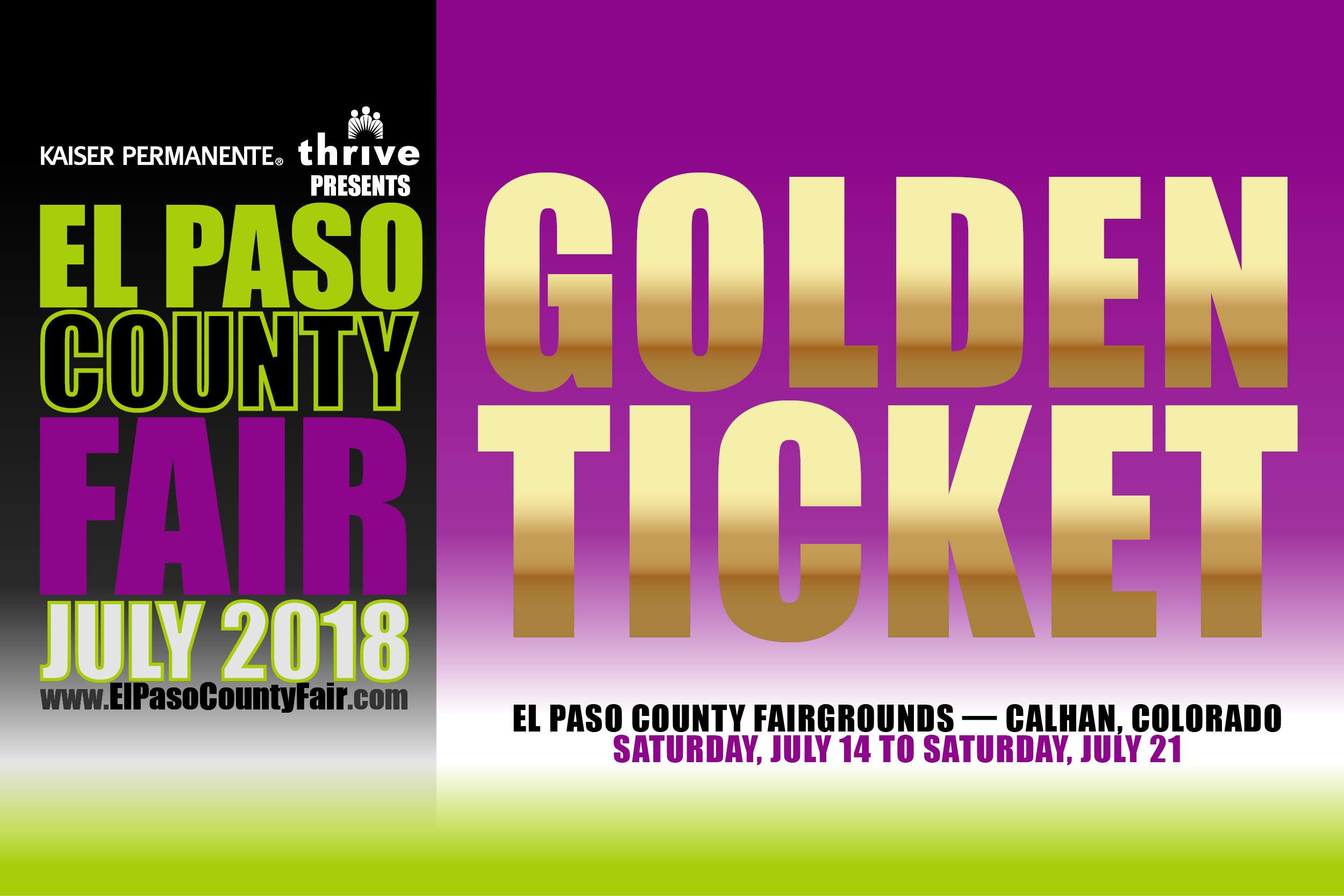 Buy Your Golden Ticket for the El Paso County Fair El Paso County