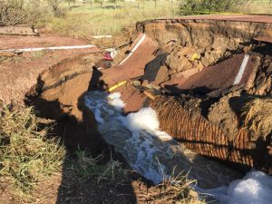Old Pueblo Road washout July 24