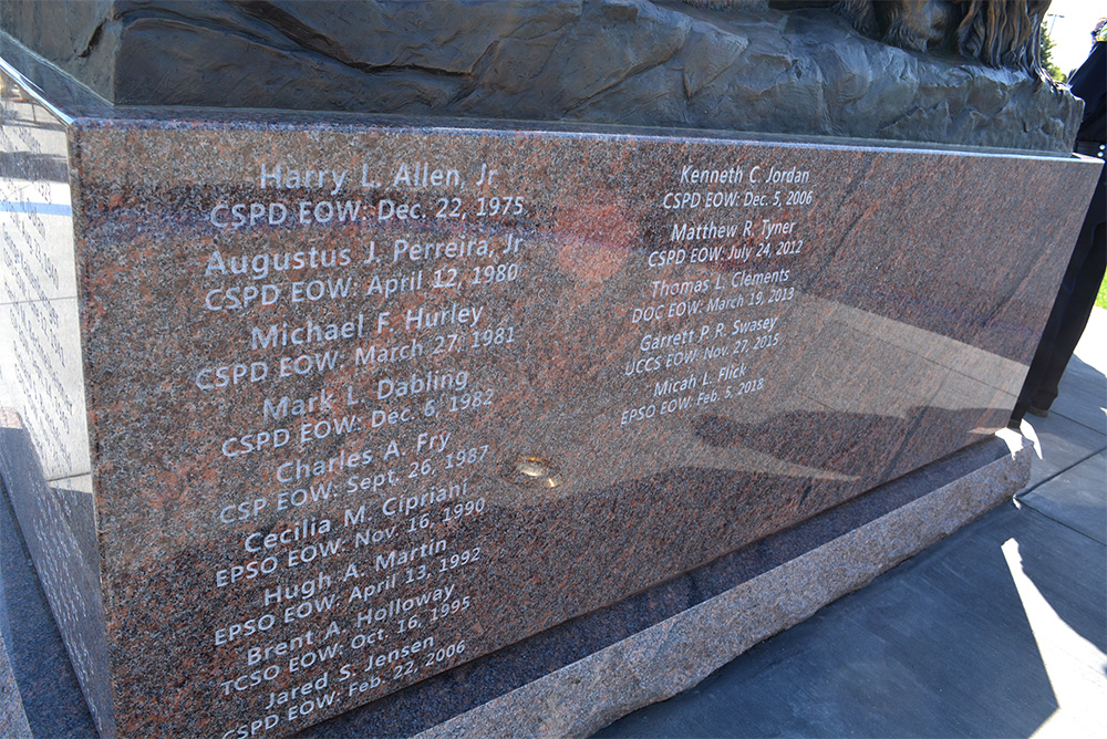 Peace Officers Memorial Names 1000 Peace Officers Memorial Names