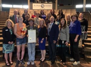 El Paso County Commissioners, DHS staff and others recognized November as National Adoption Month at the regular meeting on Tuesday, Nov. 16, 2021.